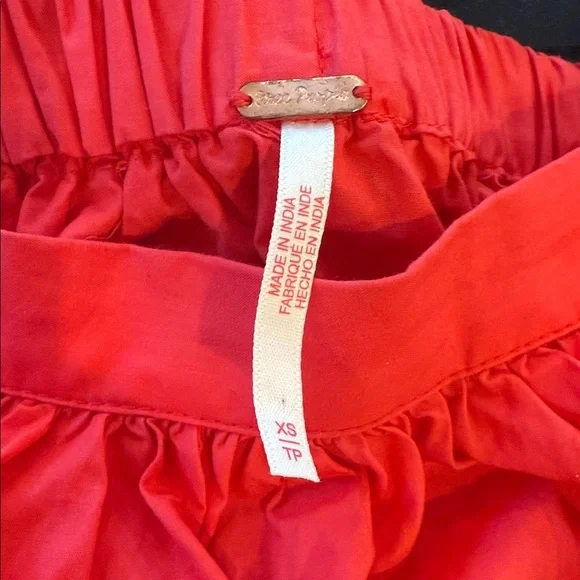 Free People ‘Gaia’ Vibrant Red Mini Skirt - Picture 10 of 10